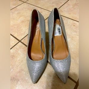 Silver high heels